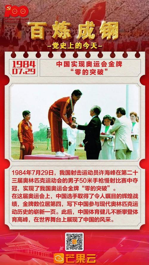 历史上为中国夺得第一枚奥运金牌